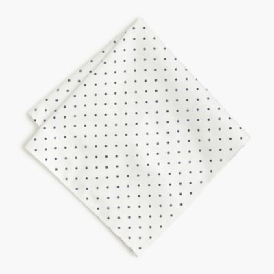 Cotton pocket square in large dot