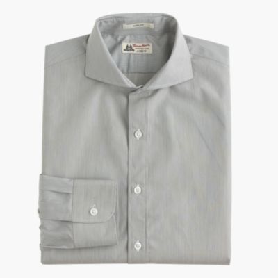 Thomas Mason&reg; for J.Crew Ludlow cutaway-collar shirt in grey stripe