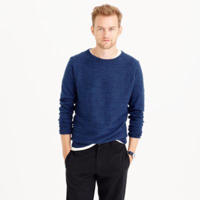 Slim rugged cotton sweater