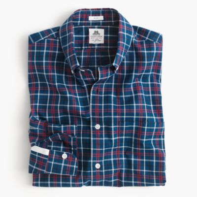 Slim Thomas Mason&reg; for J.Crew washed shirt in cambridge blue plaid