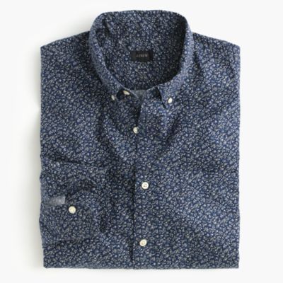 Tall Secret Wash shirt in navy floral