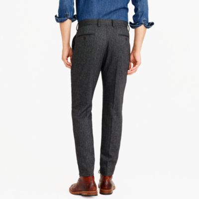 Bowery slim pant in herringbone wool