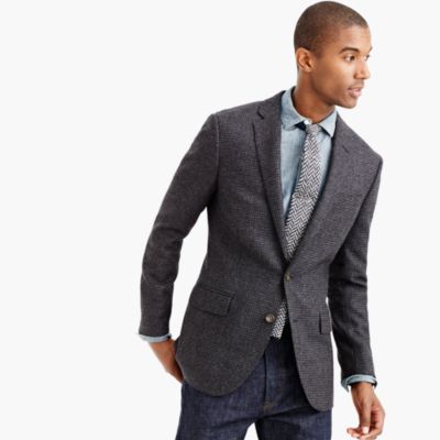 Ludlow blazer in windowpane English lambswool
