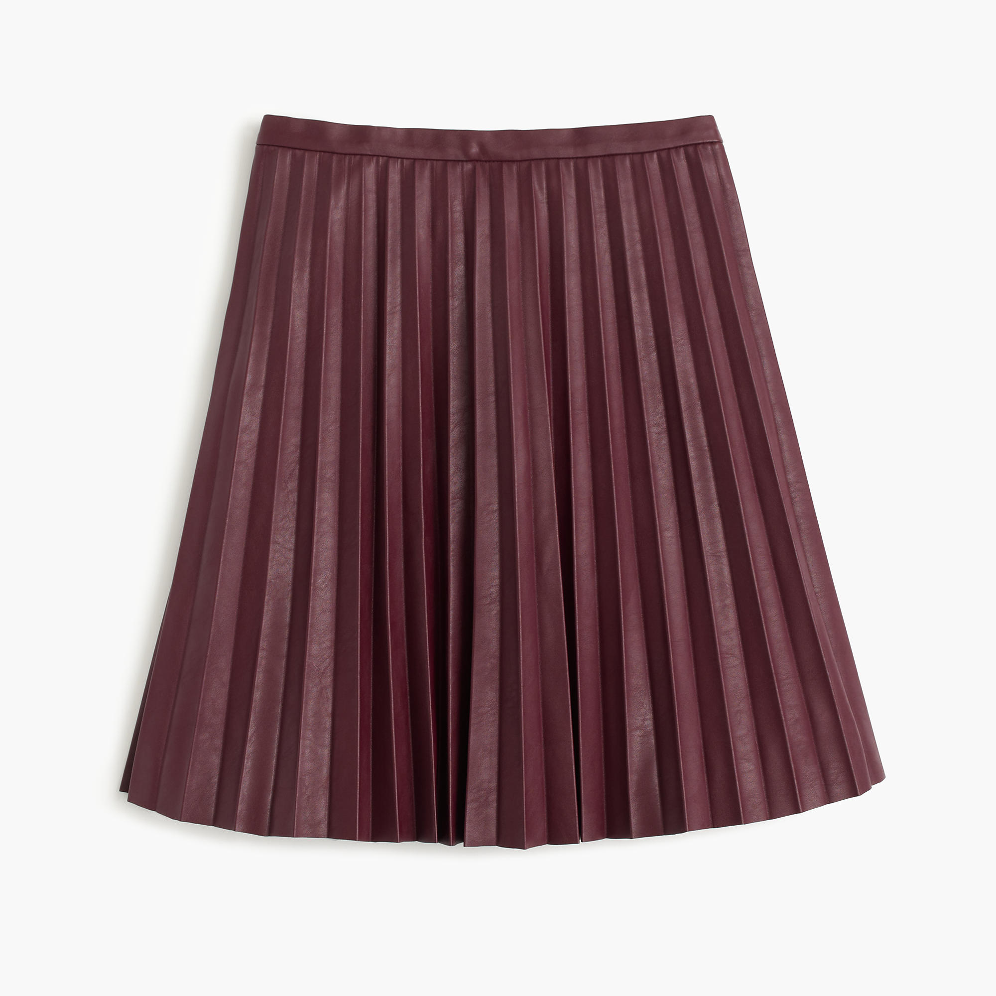 Faux-Leather Pleated Mini Skirt : Women's Skirts | J.Crew