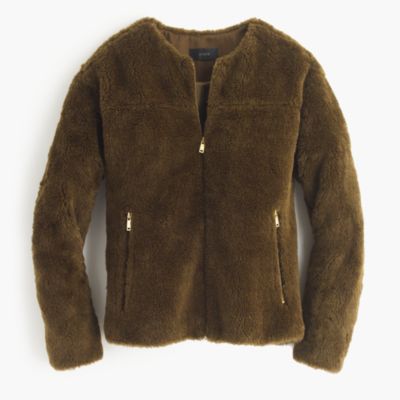 Plush fleece teddy jacket :  J.Crew