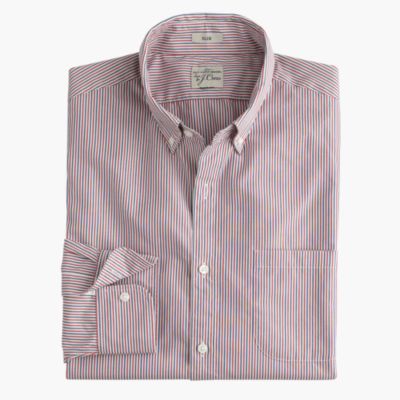Slim Secret Wash shirt in chimney stripe