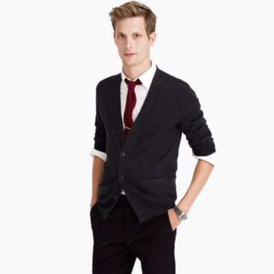 Slim merino wool cardigan sweater