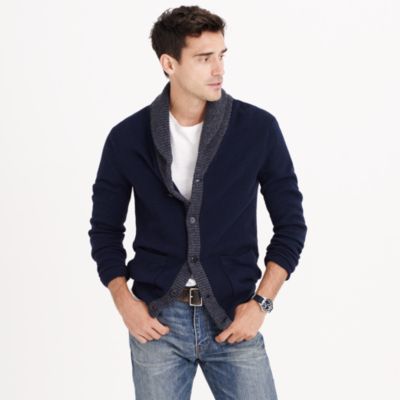 Slim softspun contrast cardigan sweater