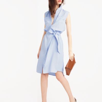 Belted oxford dress J.Crew
