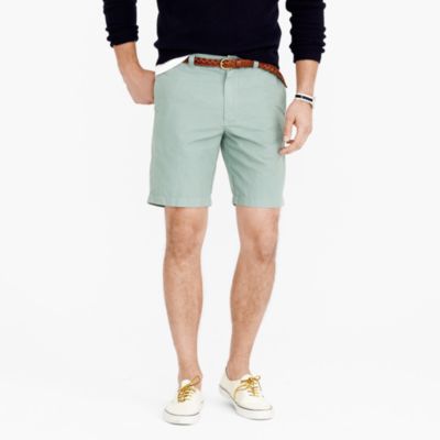 9" Stanton short in garment-dyed cotton-linen