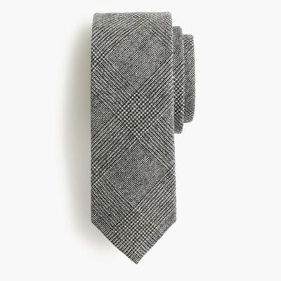 American wool tie in glen plaid