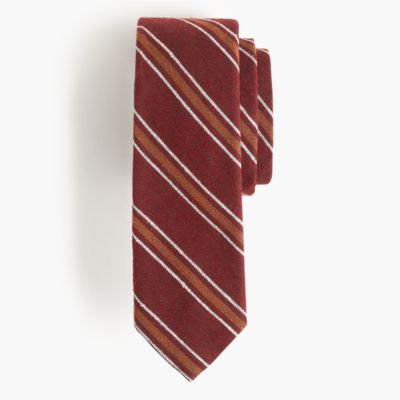 English silk tie in cobble stripe