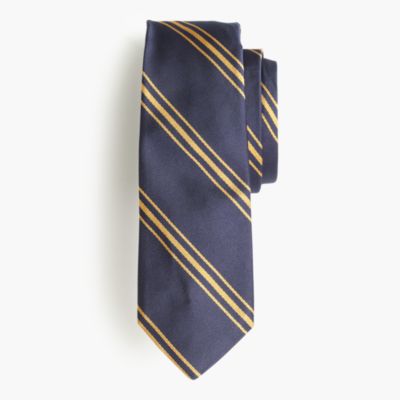 Italian silk tie in triple stripe