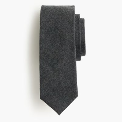 American heather wool tie in solid