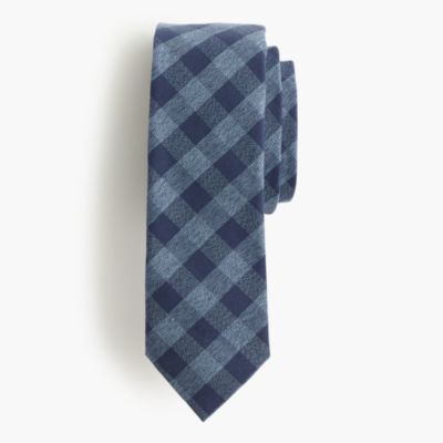 Jasp&eacute; cotton tie in gingham