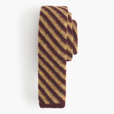 Italian knit wool tie in stripe