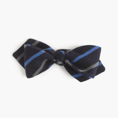 English wool bow tie in stripe