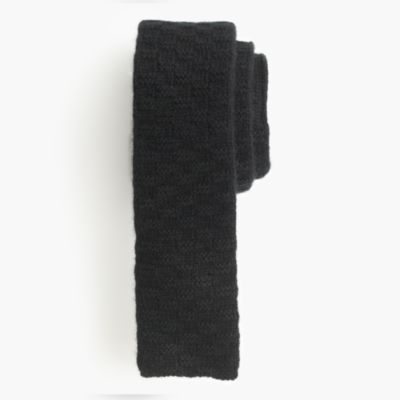 Cashmere chessboard knit tie