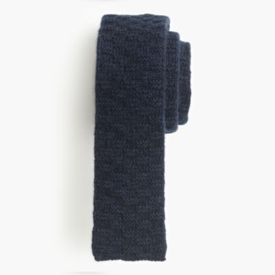 Cashmere chessboard knit tie