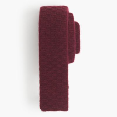 Cashmere chessboard knit tie