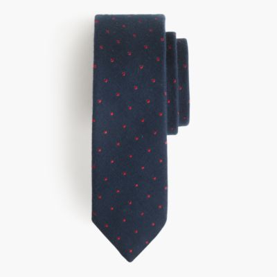 English cotton-silk tie in dots