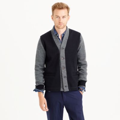 Dehen&reg; for J.Crew cardigan sweater in black wool