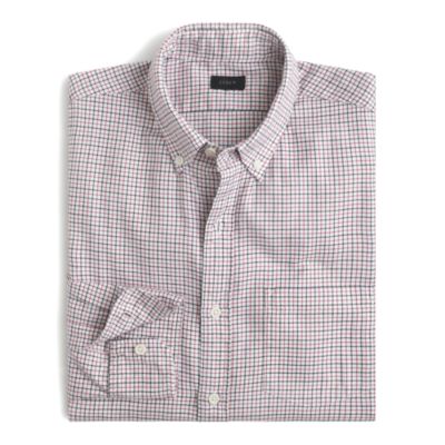 Tall brushed twill shirt in Bayridge tattersall