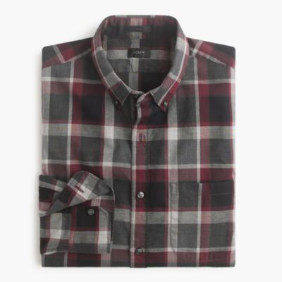 Slim Secret Wash shirt in Burke plaid