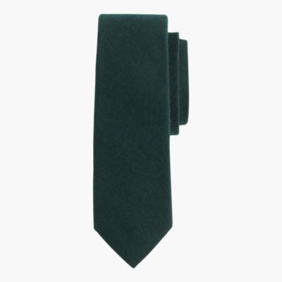 English cotton-wool tie in solid melange