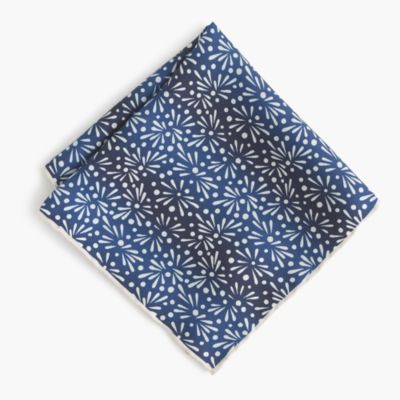 Italian silk pocket square in abstract splash