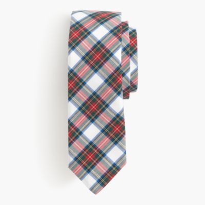 Cotton tie in classic tartan