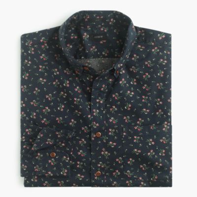 Slim Secret Wash shirt in midnight floral