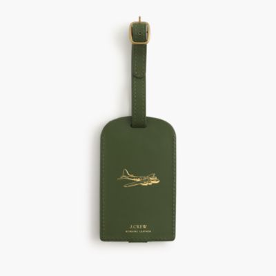 Leather luggage tag