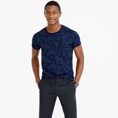 Wallace &amp; Barnes paisley indigo T-shirt
