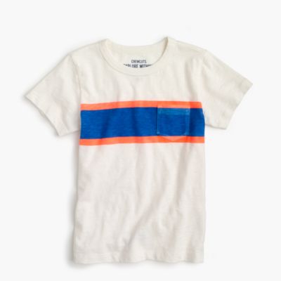 Boys' triple-striped pocket T-shirt : | J.Crew
