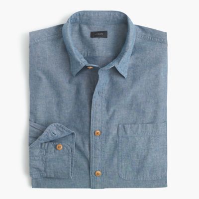 Tall rustic cotton shirt in solid