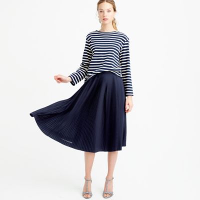 Micro-pleated midi skirt : A-line/Midi | J.Crew