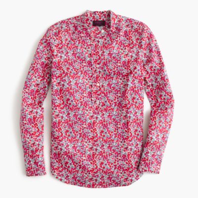 Ruffle Popover Shirt In Liberty Art Fabrics Wiltshire Print Women's Shirts J.Crew
