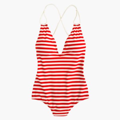Halsey rocks red and white stripy swimsuit | Daily Mail Online