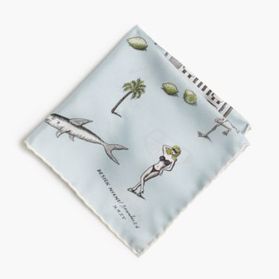 J.Crew X Pierre Le-Tan&trade; for Design Miami/&trade; pocket square