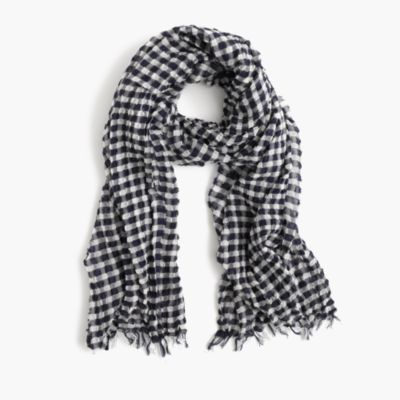 Gingham scarf : scarves | J.Crew