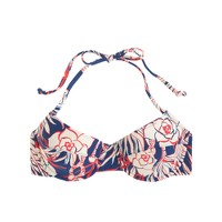 Underwire halter bikini top in retro floral : | J.Crew