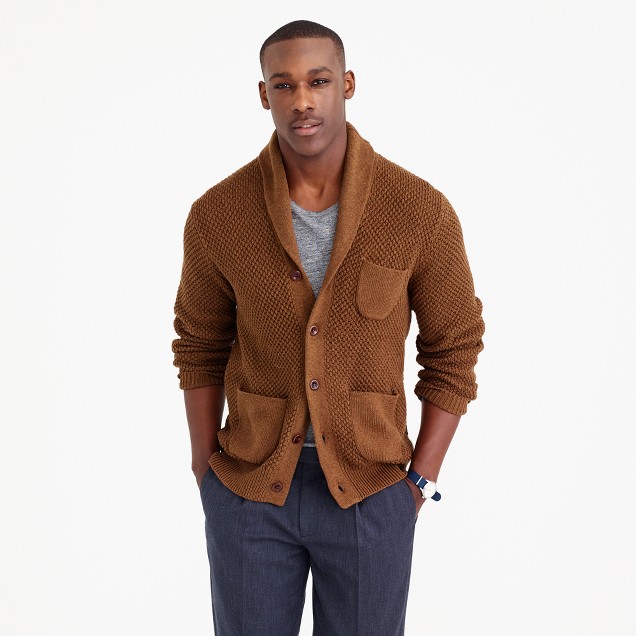 Cotton Textured-Stitch Cardigan Sweater : Men's Sweaters | J.Crew