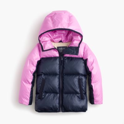 Girls' Colorblock Marshmallow Puffer Jacket In Neon Girls' Jackets