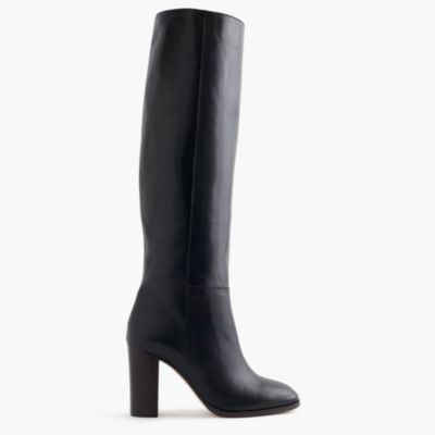 High-Heel Knee Boots In Leather : Women's Boots | J.Crew