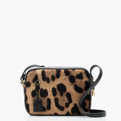 Signet Bag In Italian Leopard-Printed Calf Hair : Women's Crossbody ...