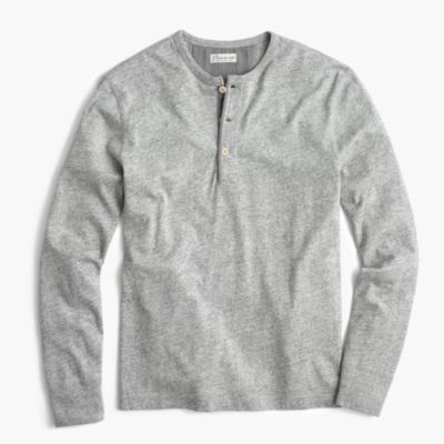 Slim Solid Flagstone Henley Men's Tees J.Crew