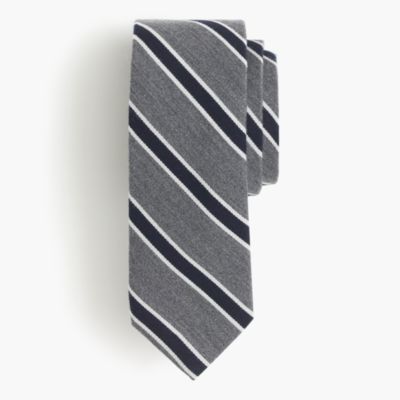 English WoolSilk Tie In Heritage Stripe Men's Ties J.Crew