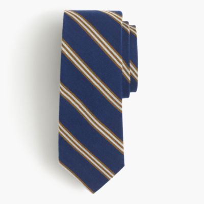 English WoolSilk Tie In Multistripe Men's Ties J.Crew