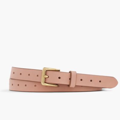 Perforated Italian leather belt Women belts J.Crew